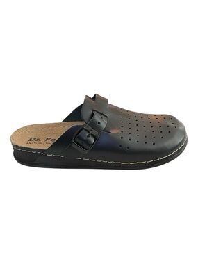 New Dr. Feet Leather Mules Slides Size 8-8.5 Perforated Adjustable Straps Boho